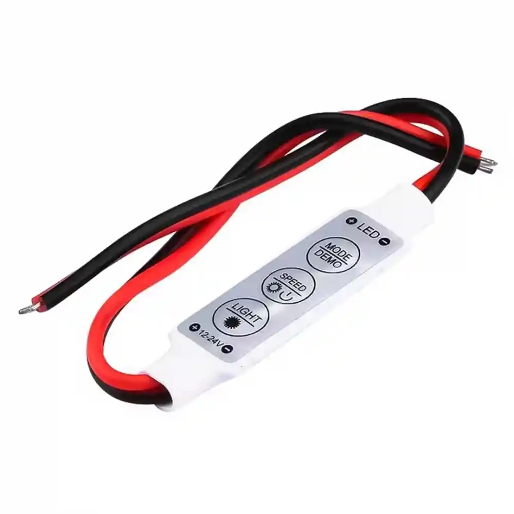12-24 Volt Mini Üç Tuşlu Tek Renkli Led Kontrol Cihazı