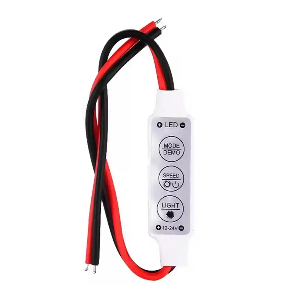 12-24 Volt Mini Üç Tuşlu Tek Renkli Led Kontrol Cihazı