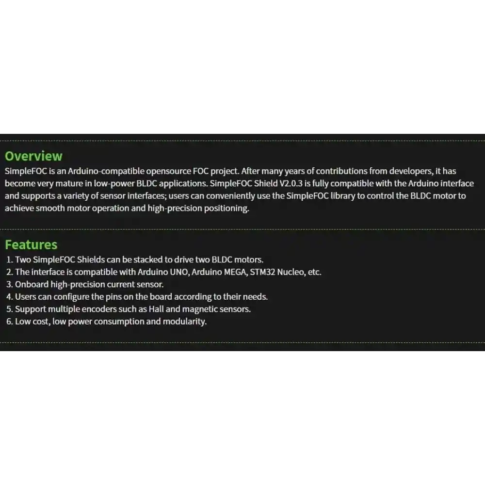 Arduino SimpleFOC Shield V2.0.3