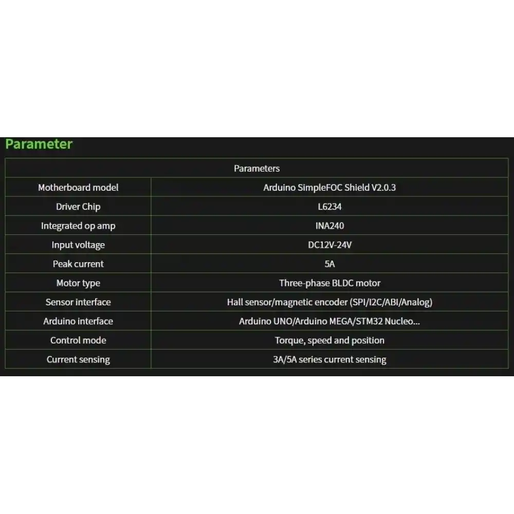 Arduino SimpleFOC Shield V2.0.3