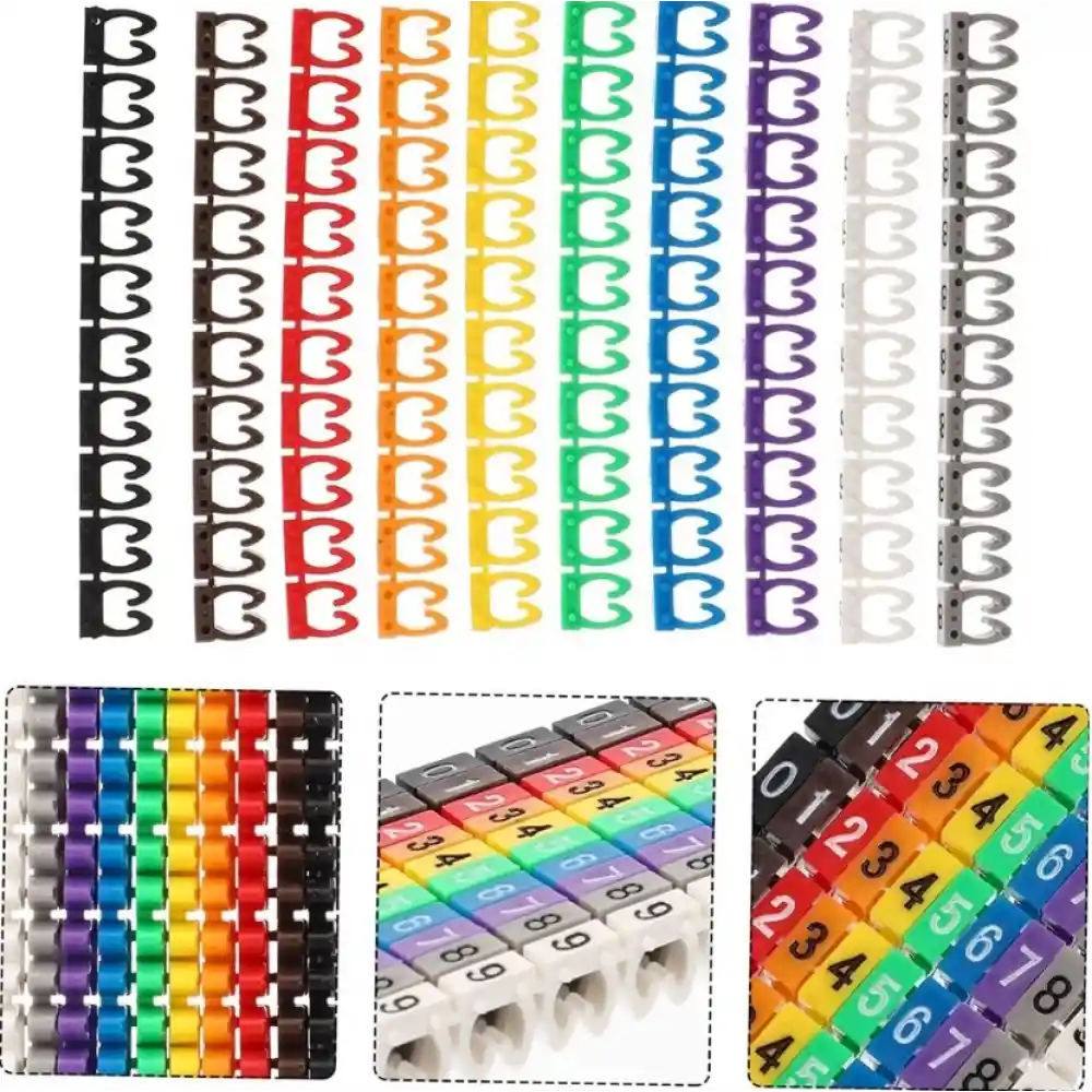 Dijital Kodlu Renkli Kablo İşaretleyici 0-9 (1.5mm)