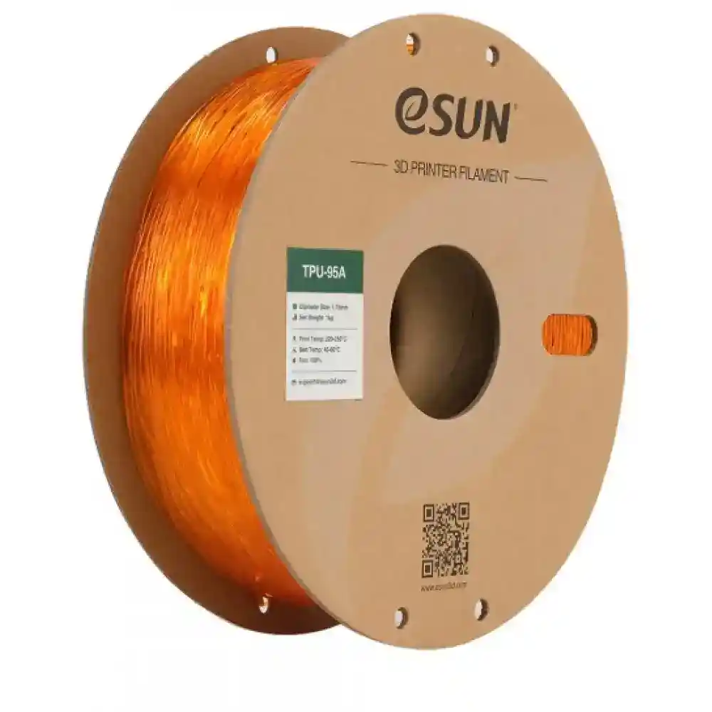 Esun eTPU-95A Filament - Transparent Orange