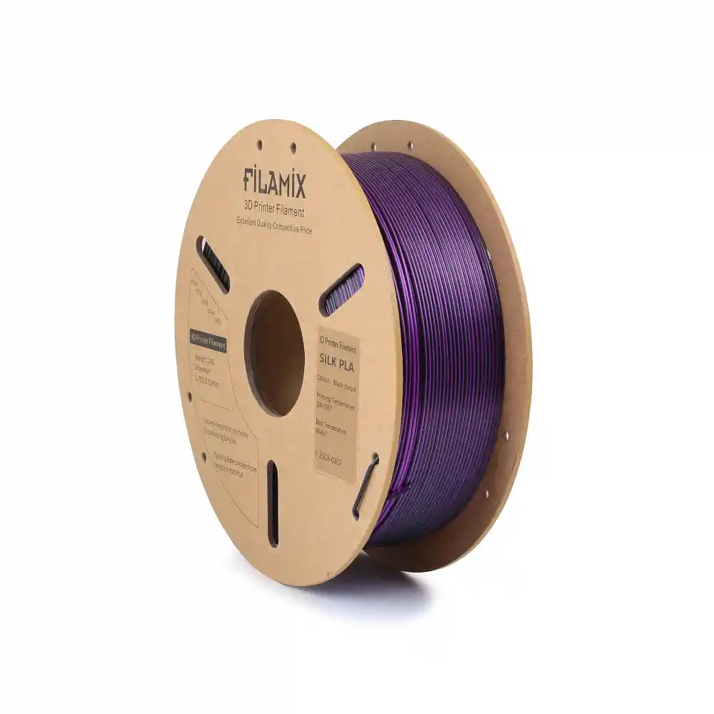 Filamix Silk PLA Filament - Black Purple