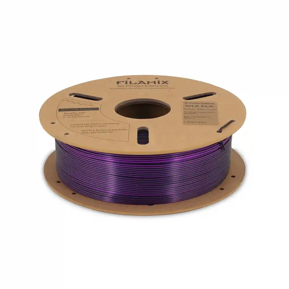 Filamix Silk PLA Filament - Black Purple