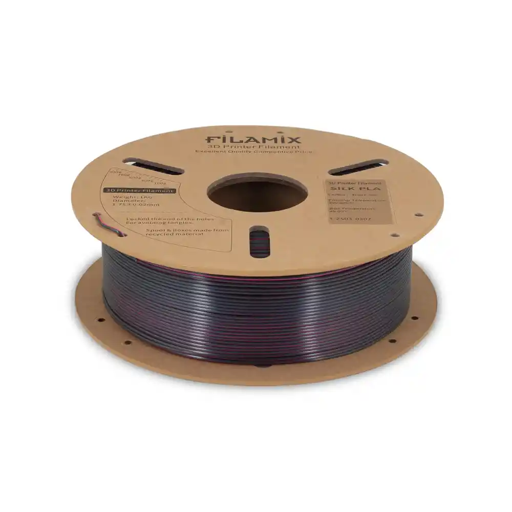 Filamix Silk PLA Filament - Black Red