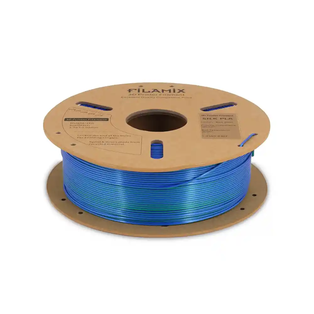 Filamix Silk PLA Filament - Blue Green