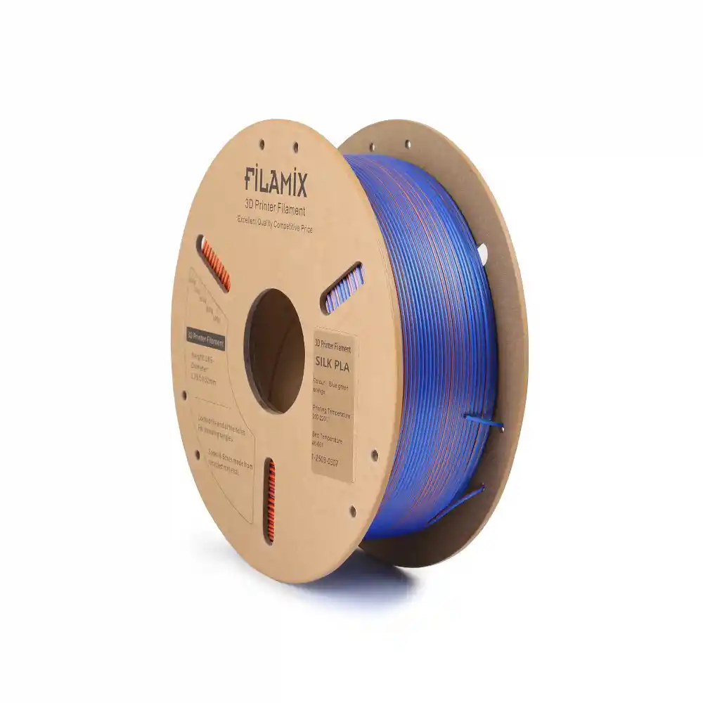 Filamix Silk PLA Filament - Blue Green Orange