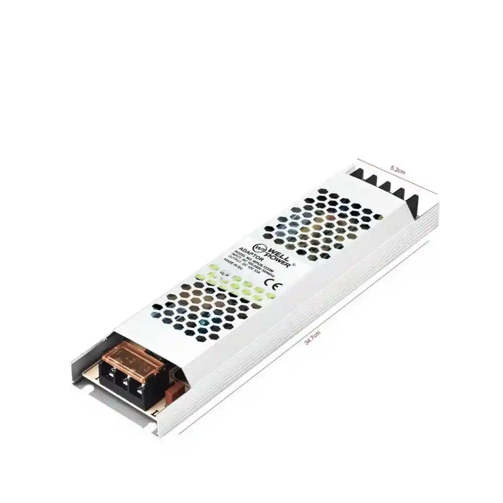 Metal Kasa Slim Adaptör 12 Volt 33 Amper