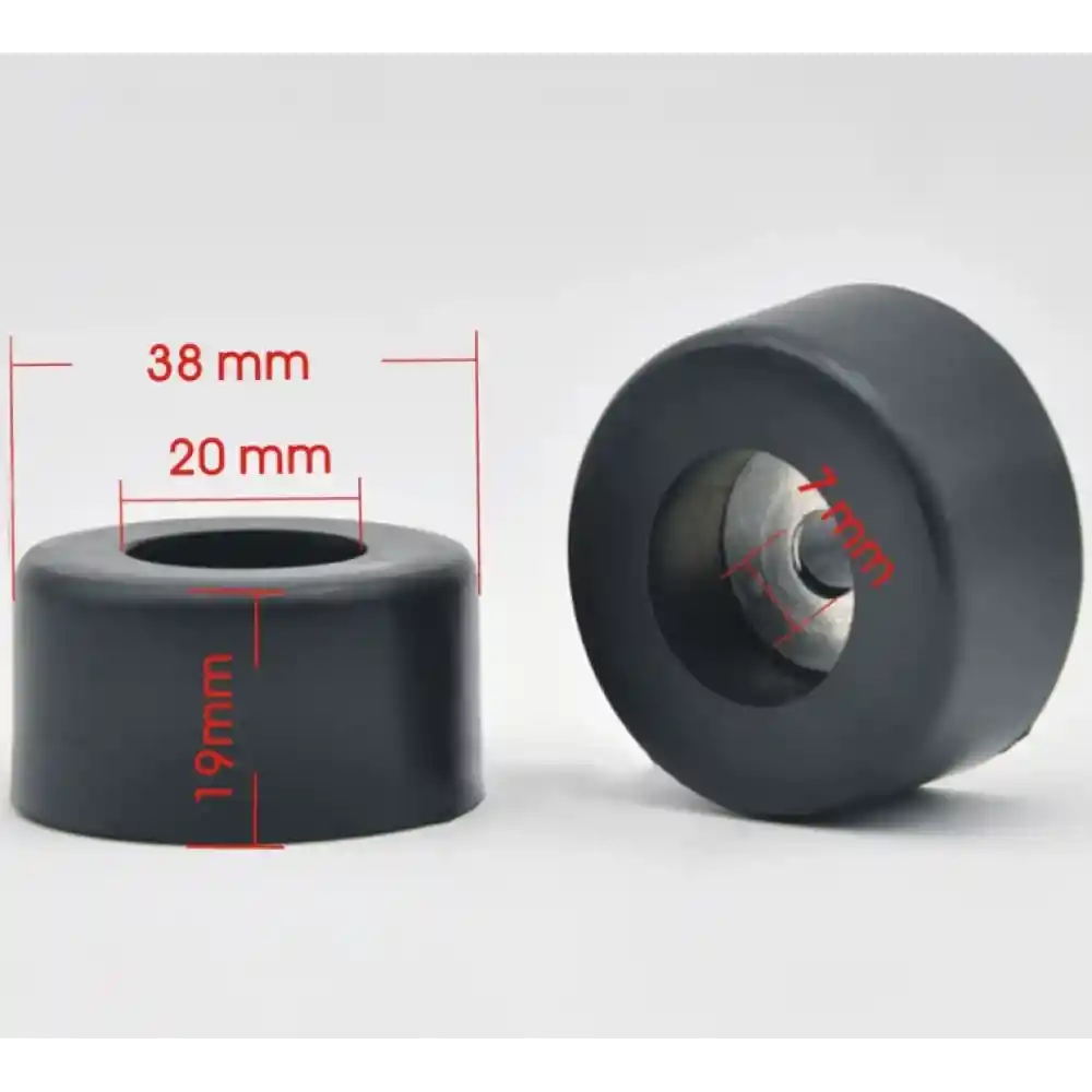 Metal Pullu 38mm Kauçuk Ayak (4 Adet)