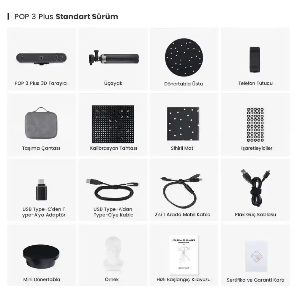 Revopoint POP 3 Plus Standart 3D Tarayıcı