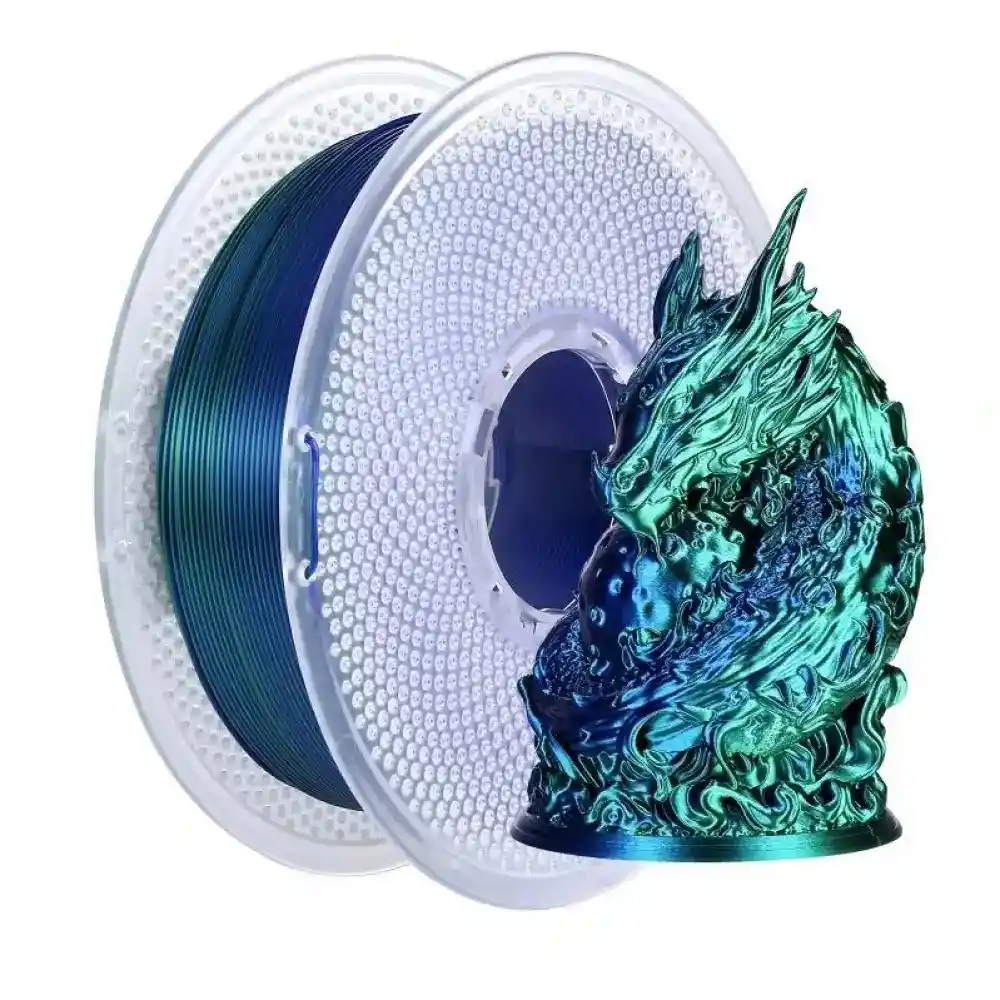 RhinoLab PLA Silk Dual Renk Filament - Dark Blue Green
