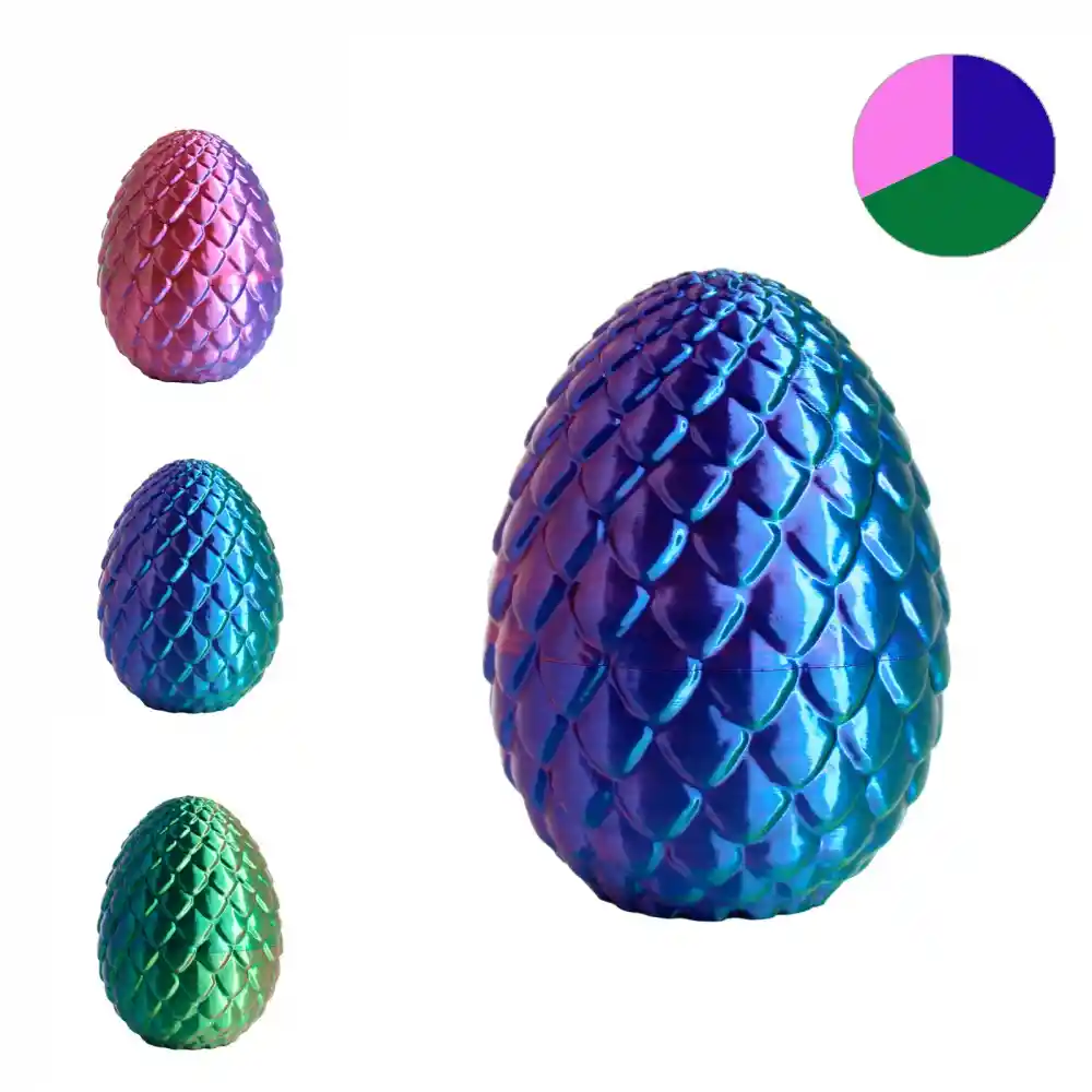 RhinoLab Silk PLA Mystic 3 Renkli Filament - Rose Dark Blue Green