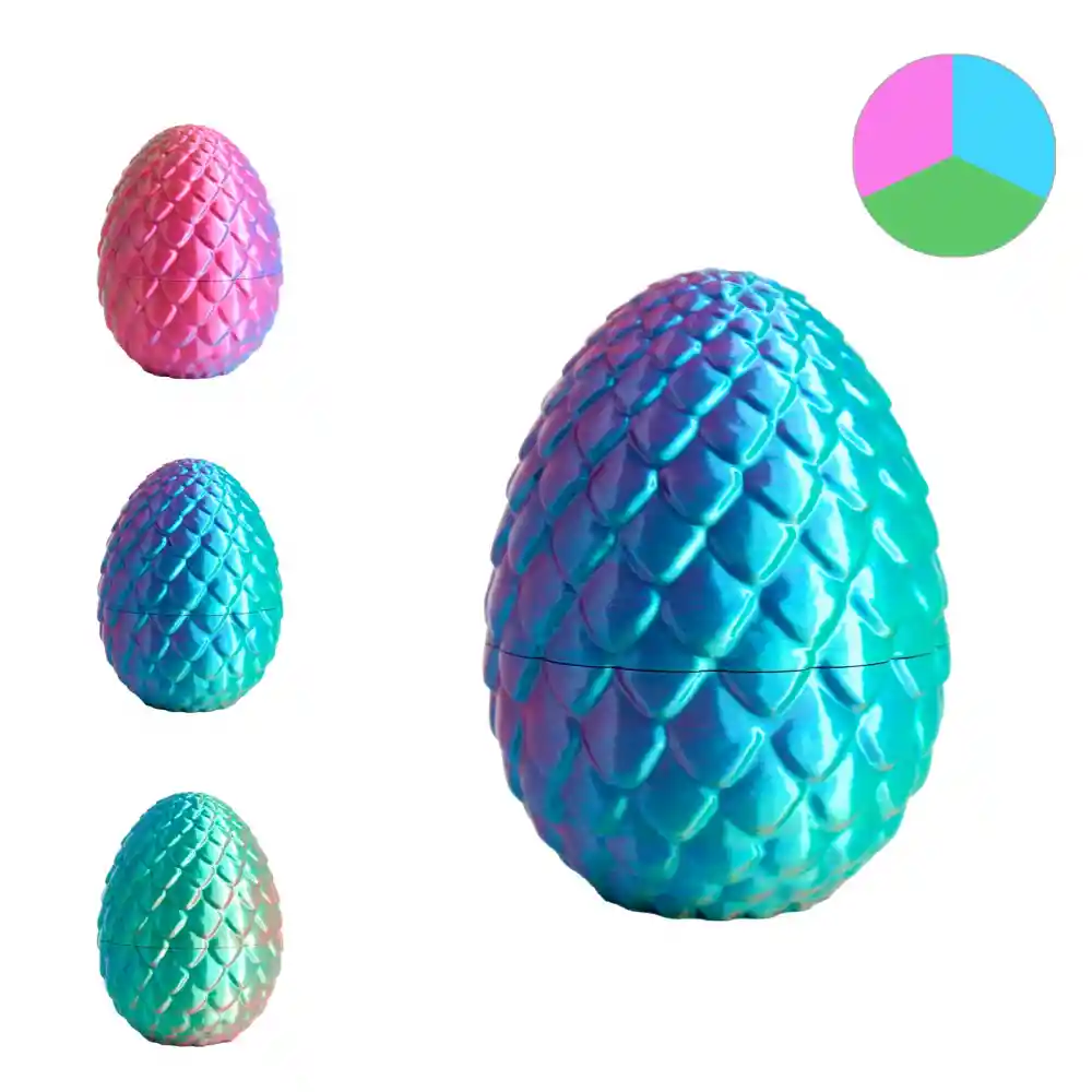 RhinoLab Silk PLA Mystic 3 Renkli Filament - Rose Sky Blue Green