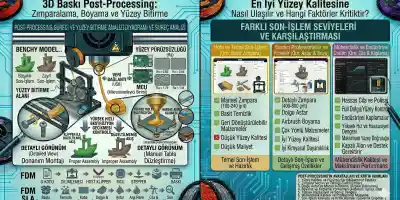 3D Baskı Post-Processing: Zımparalama, Boyama ve Yüzey Bitirme