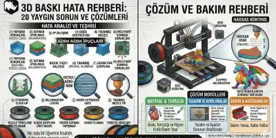 3D Baskı Hata Rehberi: 20 Yaygın Sorun ve Çözümleri