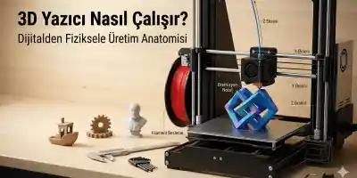 3D Yazıcı Nasıl Çalışır? Dijitalden Fiziksele Üretim Anatomisi