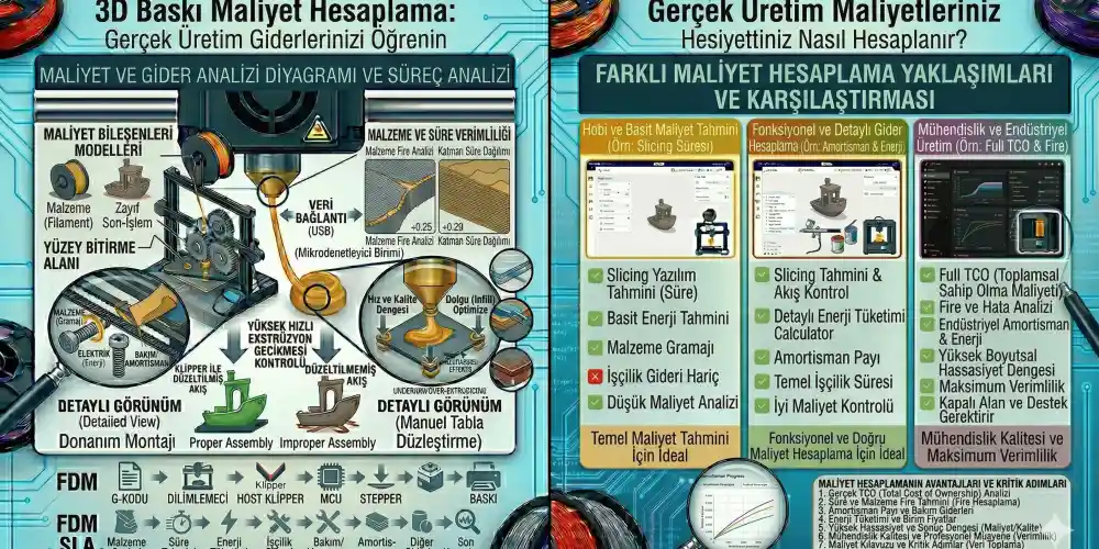 3D Baskı Maliyet Hesaplama: Gerçek Üretim Giderlerinizi Öğrenin