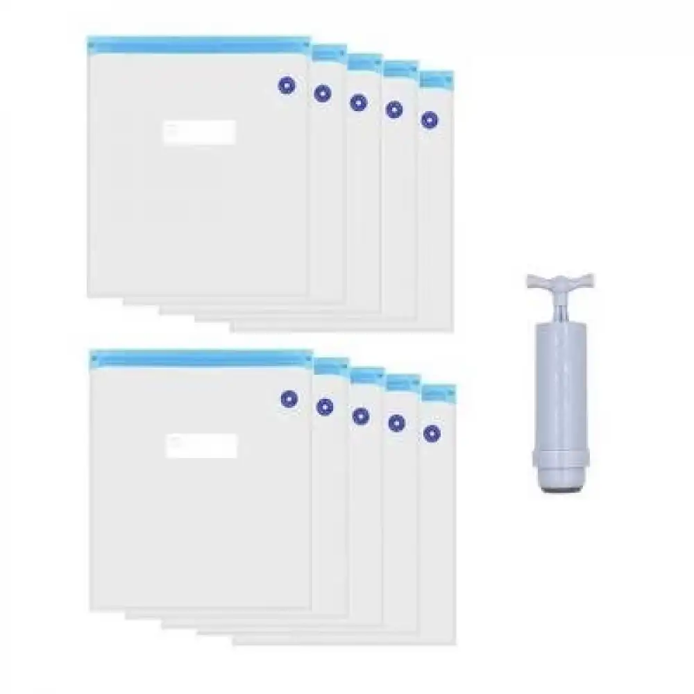 10 Adet Vakumlu Filament Saklama Poşeti, Pompa