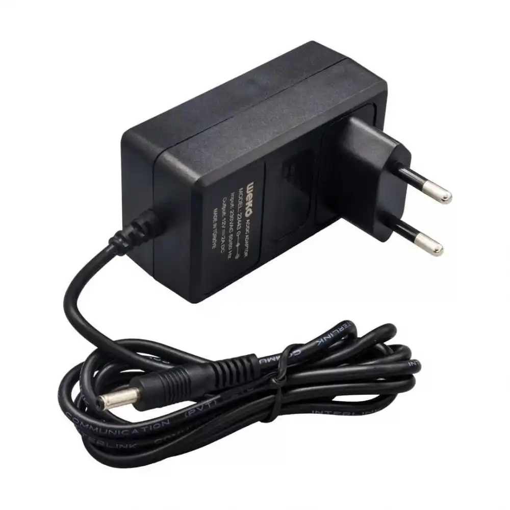 12 Volt 2 Amper 2.5*0.7 Uçlu Priz Tipi Adaptör