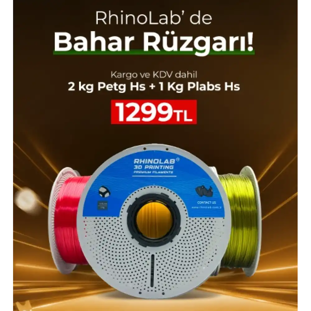 2 Kg Petg Semiflex + 1 Kg Plabs Bahar Kampanyası