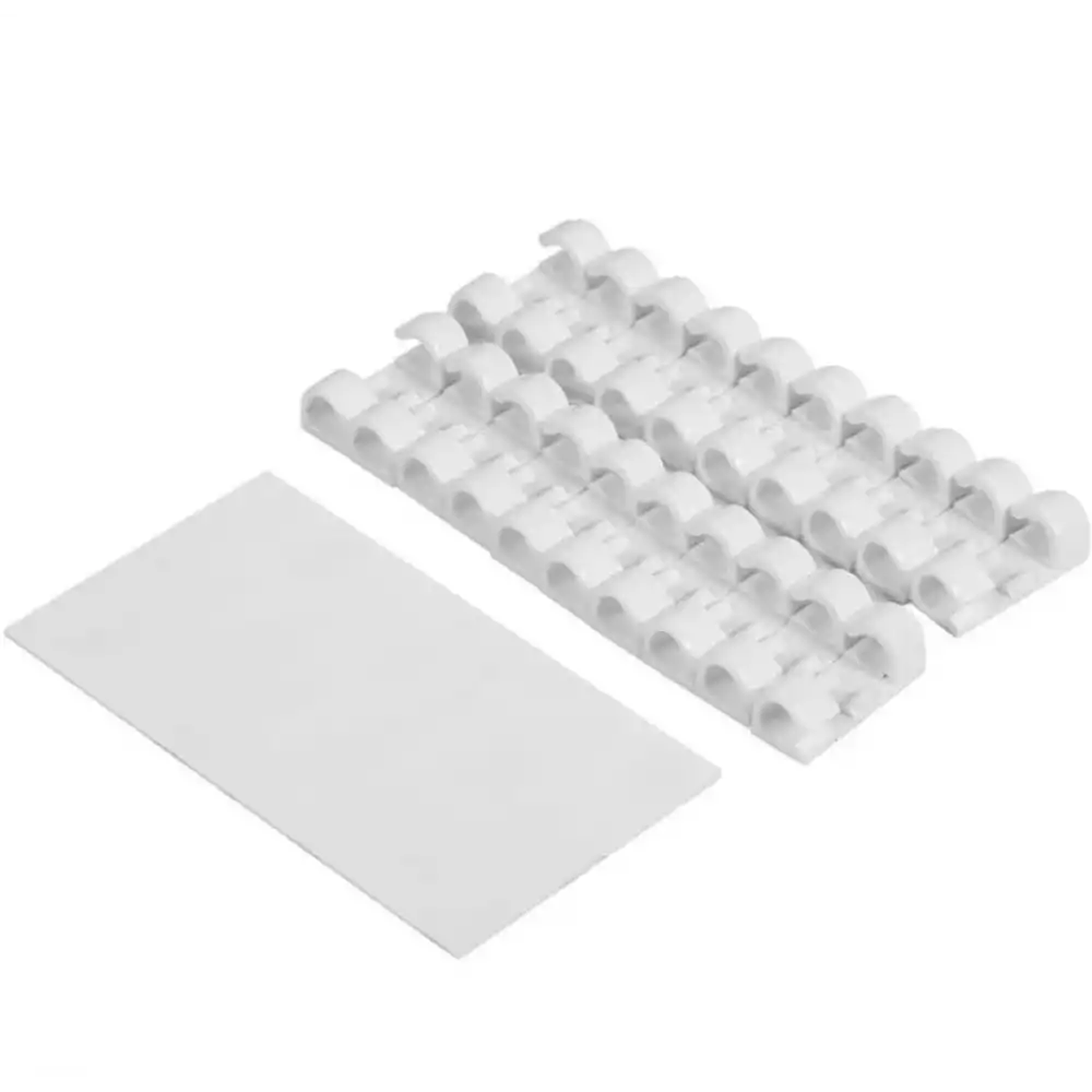 3M Yapışkanlı 20li Beyaz Kablo Sabitleyici Düzenleyici Klips