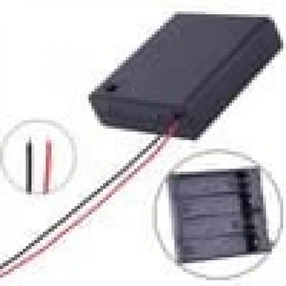 4lü Kapaklı Switchli AA Pil Yuvası (IC-233F)