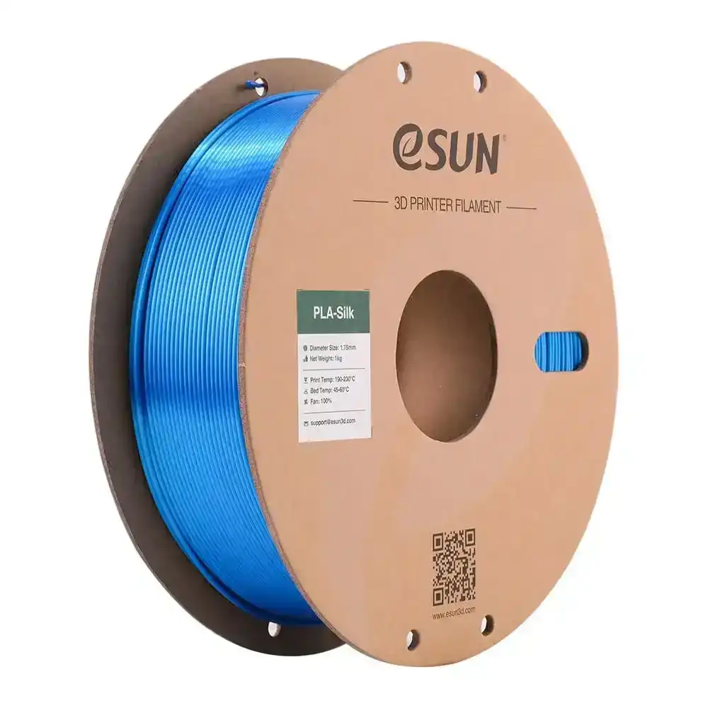 Esun E-Silk PLA+ Filament - Cyan