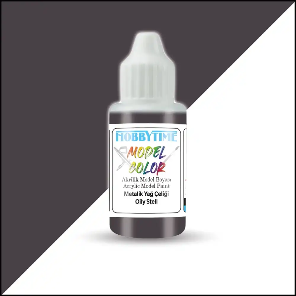 Hobbytime 18 Ml. Akrilik Model Boyası Metalik Yağ Çeliği