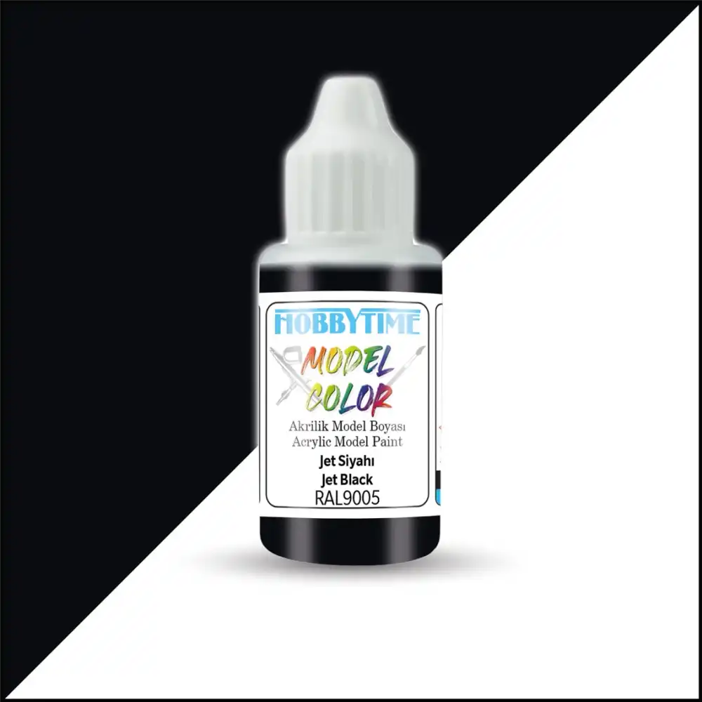 Hobbytime 18 Ml. Akrilik Model Boyası Jet Siyah