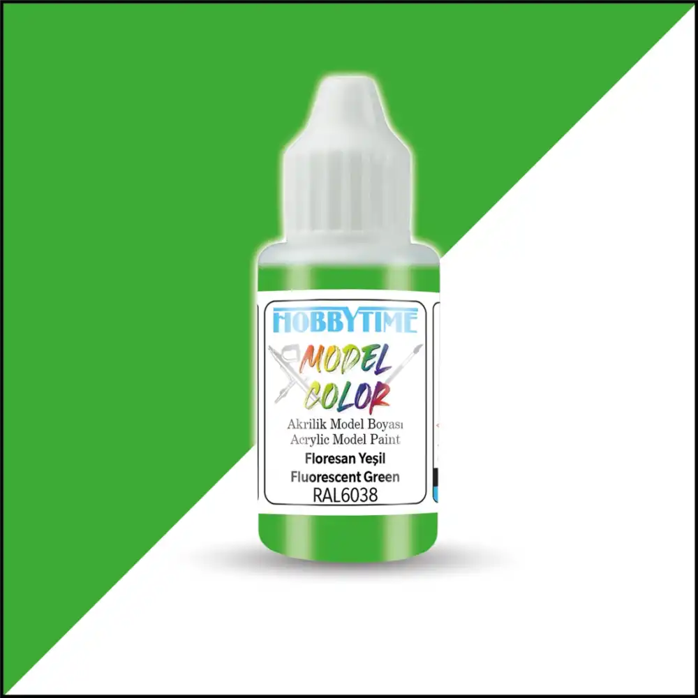 Hobbytime 18 Ml. Akrilik Model Boyası Florasan Yeşil