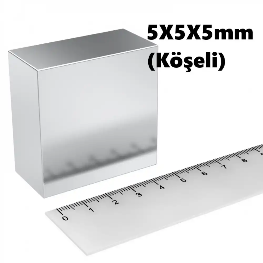 Yuvarlak Neodyum Mıknatıs 5X5X5mm (Köşeli)
