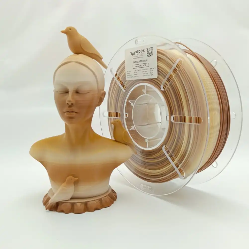 Apex3D Rainbow PLA Filament - Latte