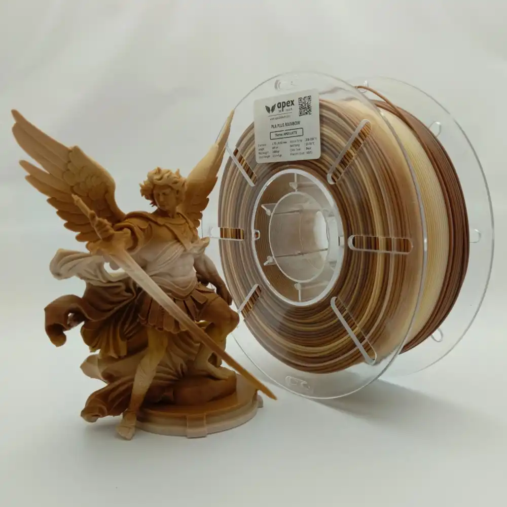 Apex3D Rainbow PLA Filament - Latte