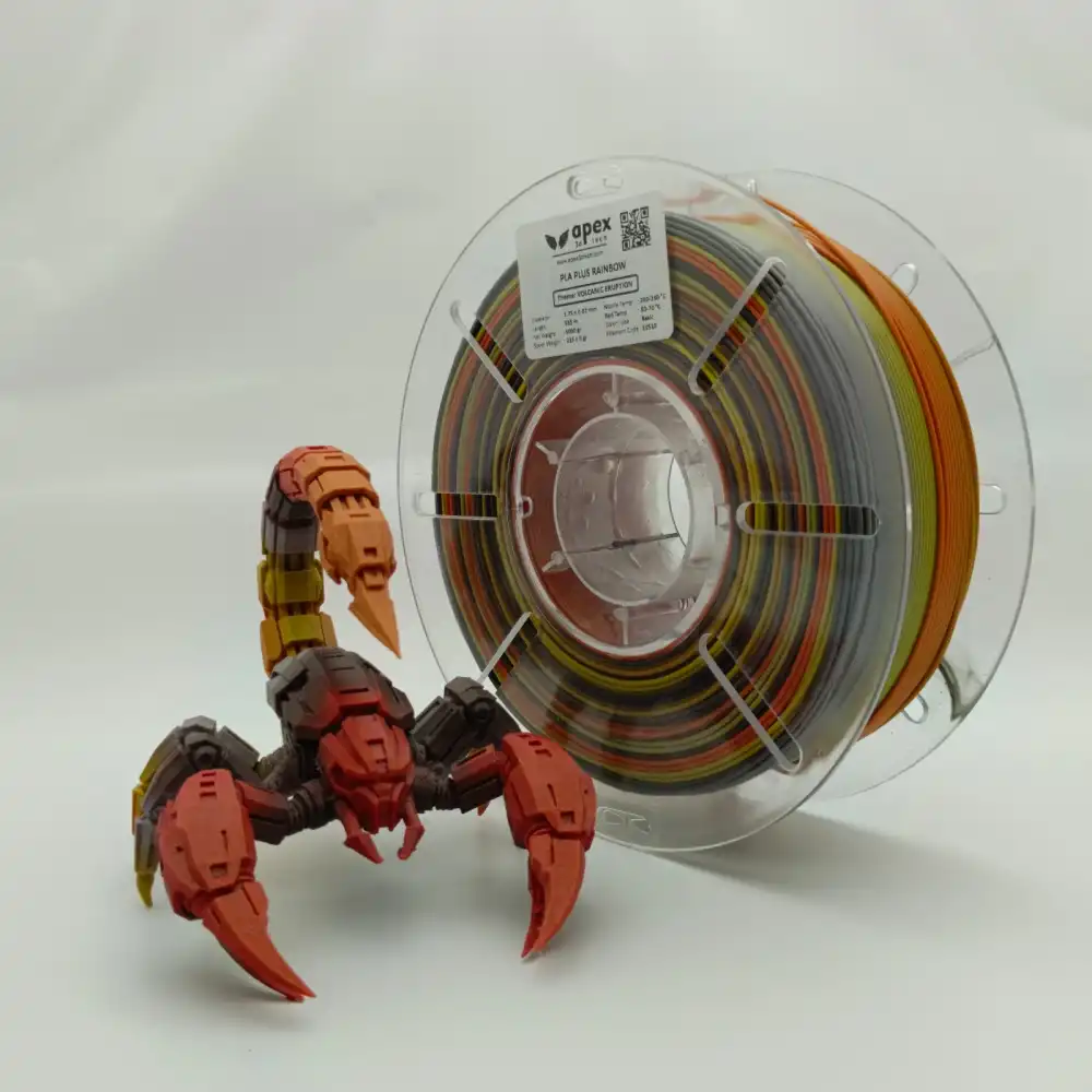 Apex3D Rainbow PLA Filament - Volcanic Eruption