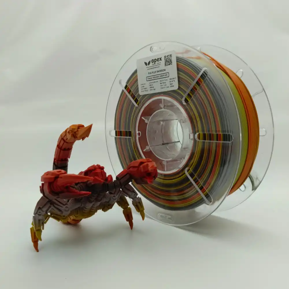 Apex3D Rainbow PLA Filament - Volcanic Eruption