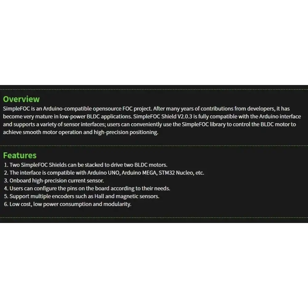 Arduino SimpleFOC Shield V2.0.3