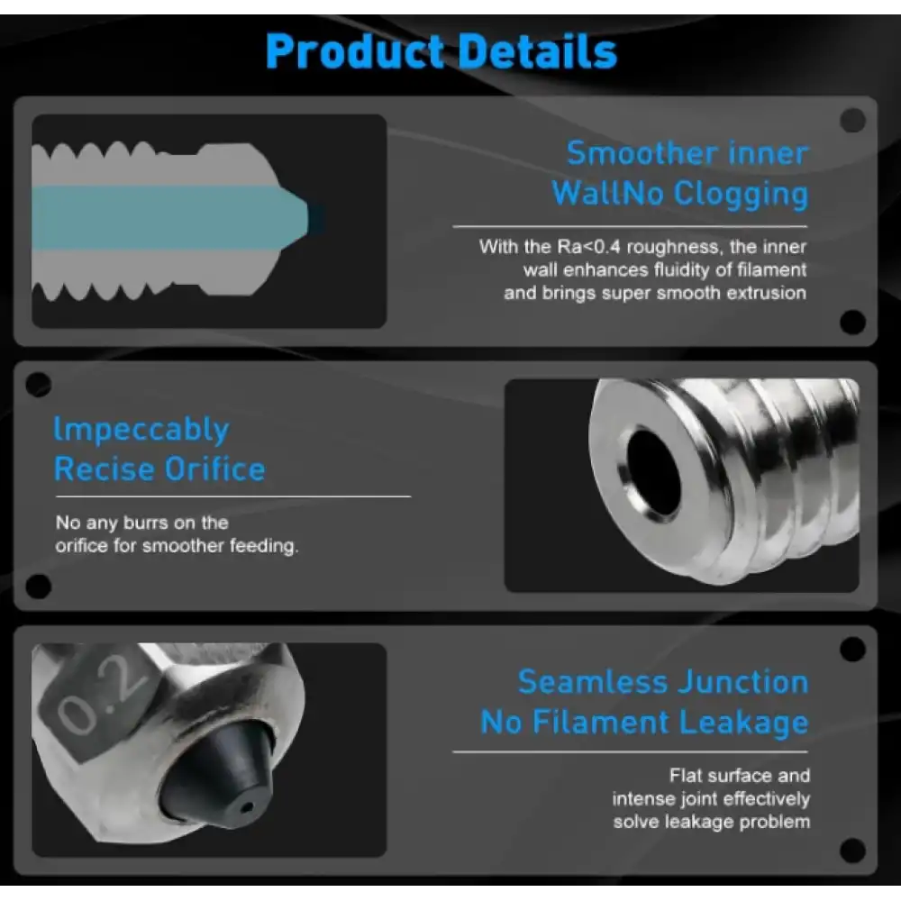 Bambu Lab TZ3.0 Bi metal Sertleştirilmiş Çelik Nozzle Çeşitleri