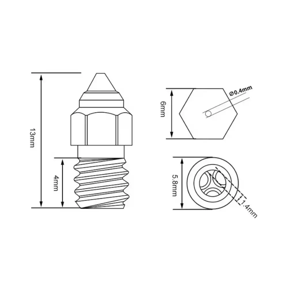 Ender 3 S1 / CR-6 SE Pirinç CHT Nozzle Çeşitleri