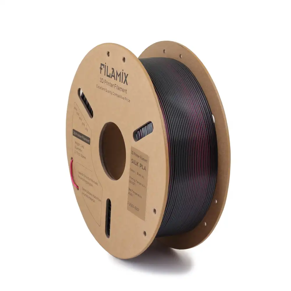 Filamix Silk PLA Filament - Black Red