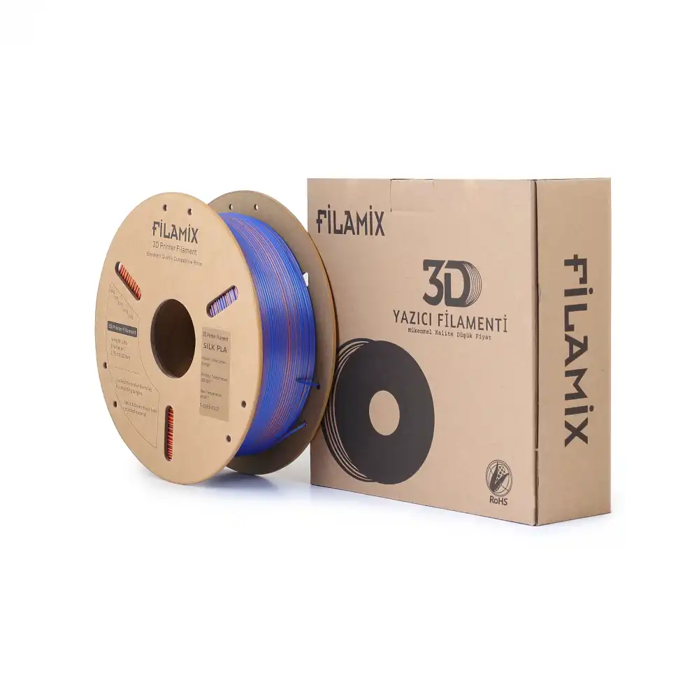 Filamix Silk PLA Filament - Blue Green Orange