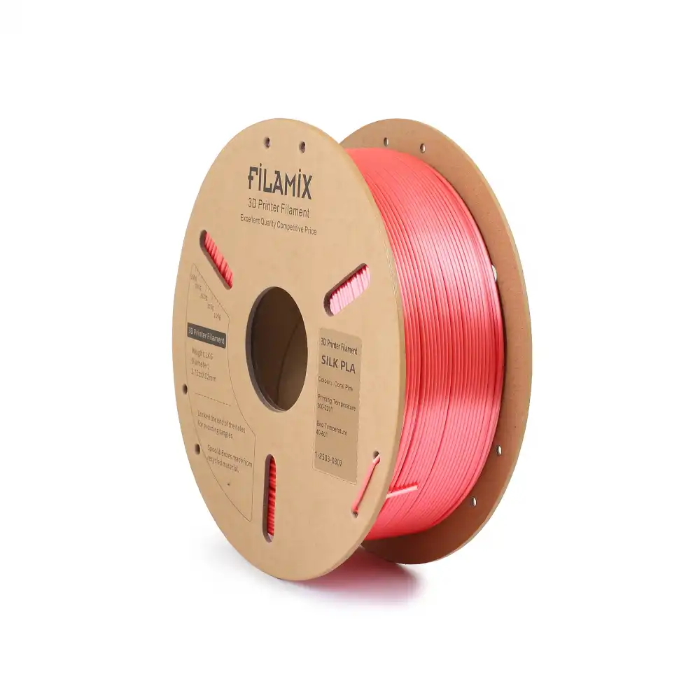 Filamix Silk PLA Filament - Coral Pink