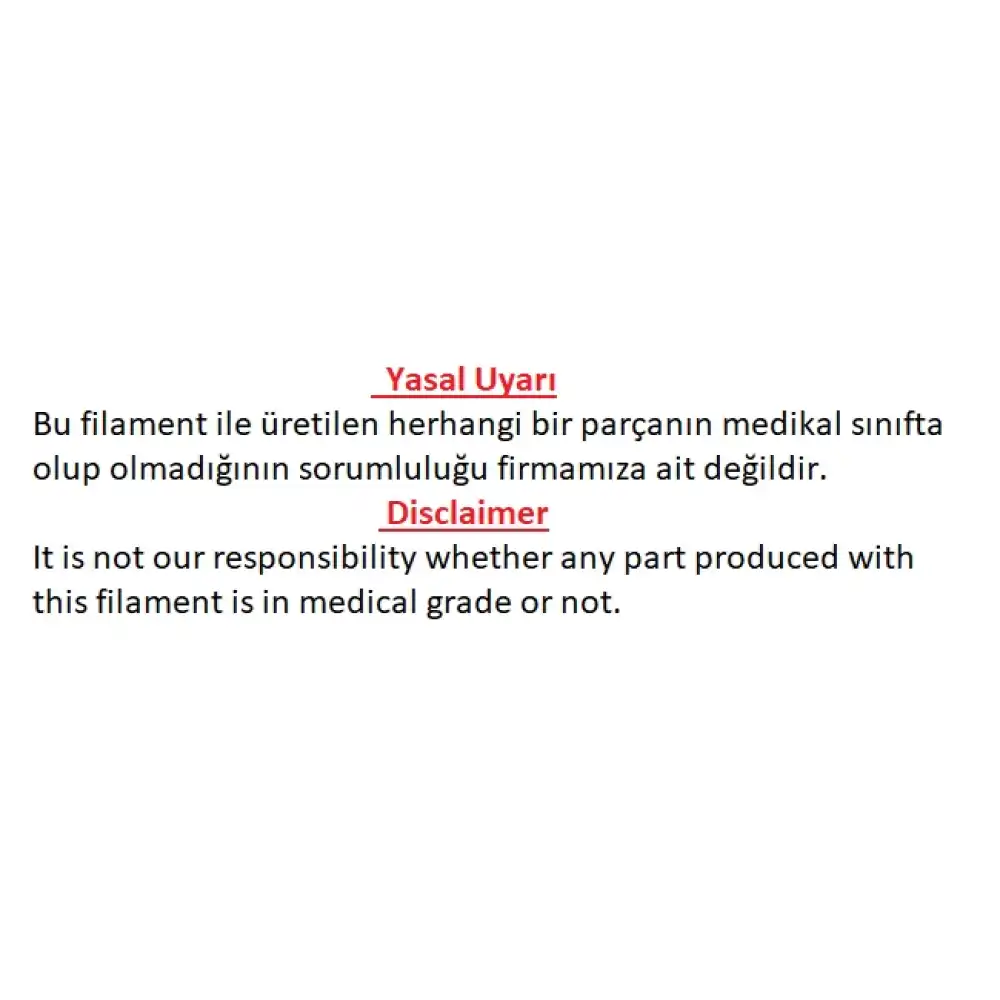 Medikal PC (Polikarbon Filament) (1.75mm / 750gr)