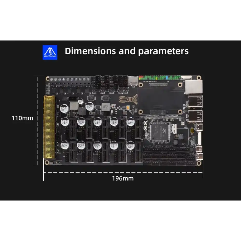 Mellow Fly ProX10 Klipper Destekli 10 Sürücülü Yazıcı Anakartı