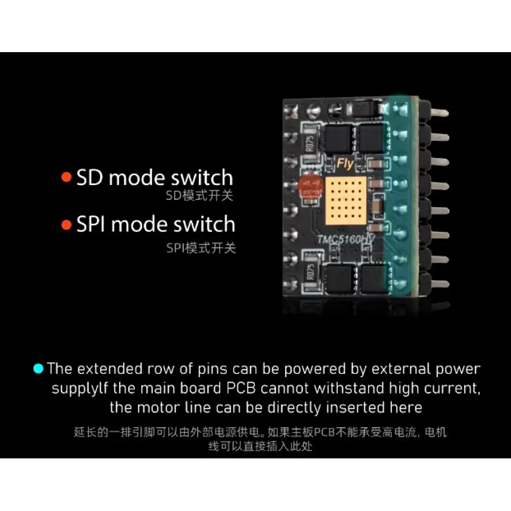 Mellow TMC5160HV 24/48V Yüksek Voltajlı Step Motor Sürücü