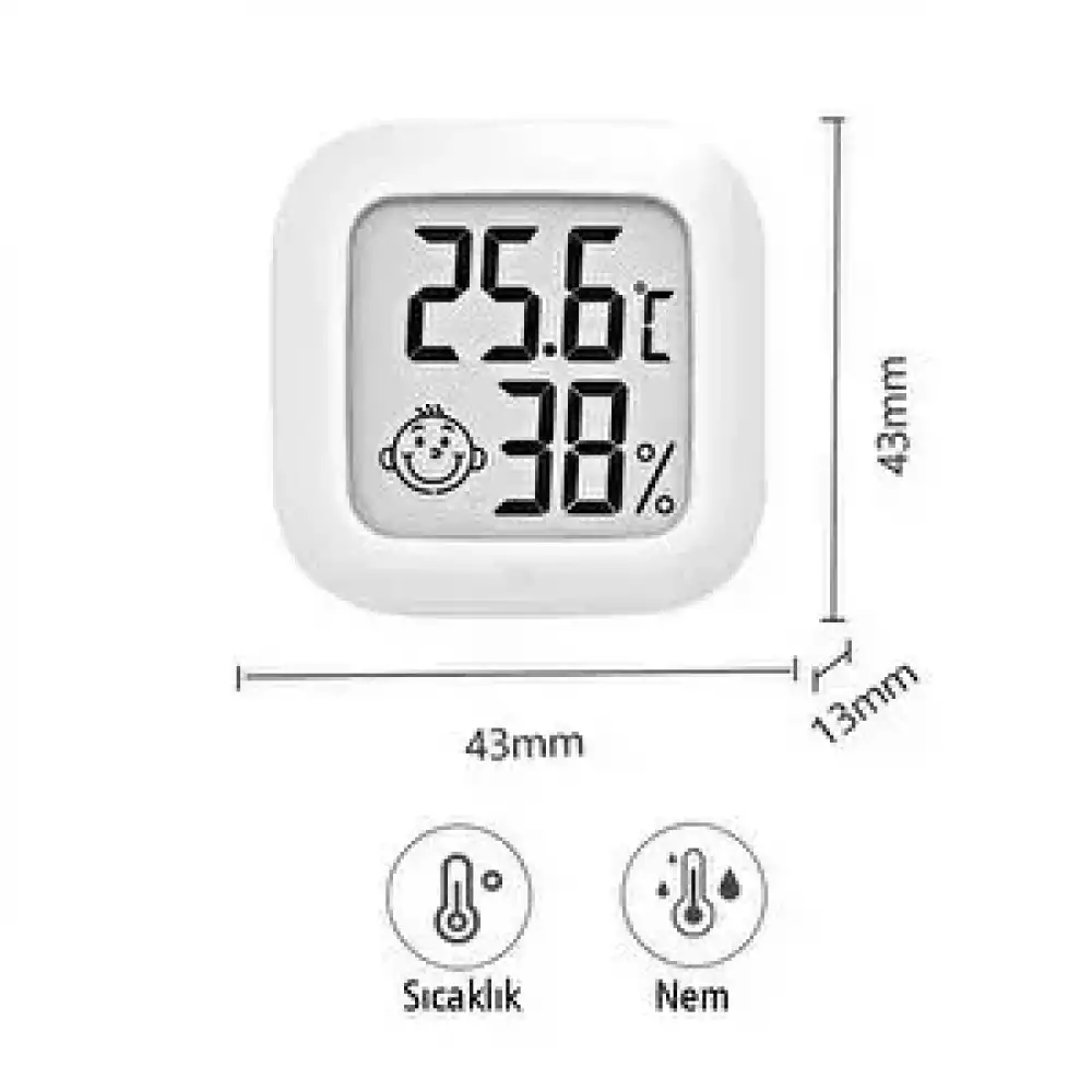Oda Tipi Sıcaklık Nem Ölçer Termometre (PM-6235)