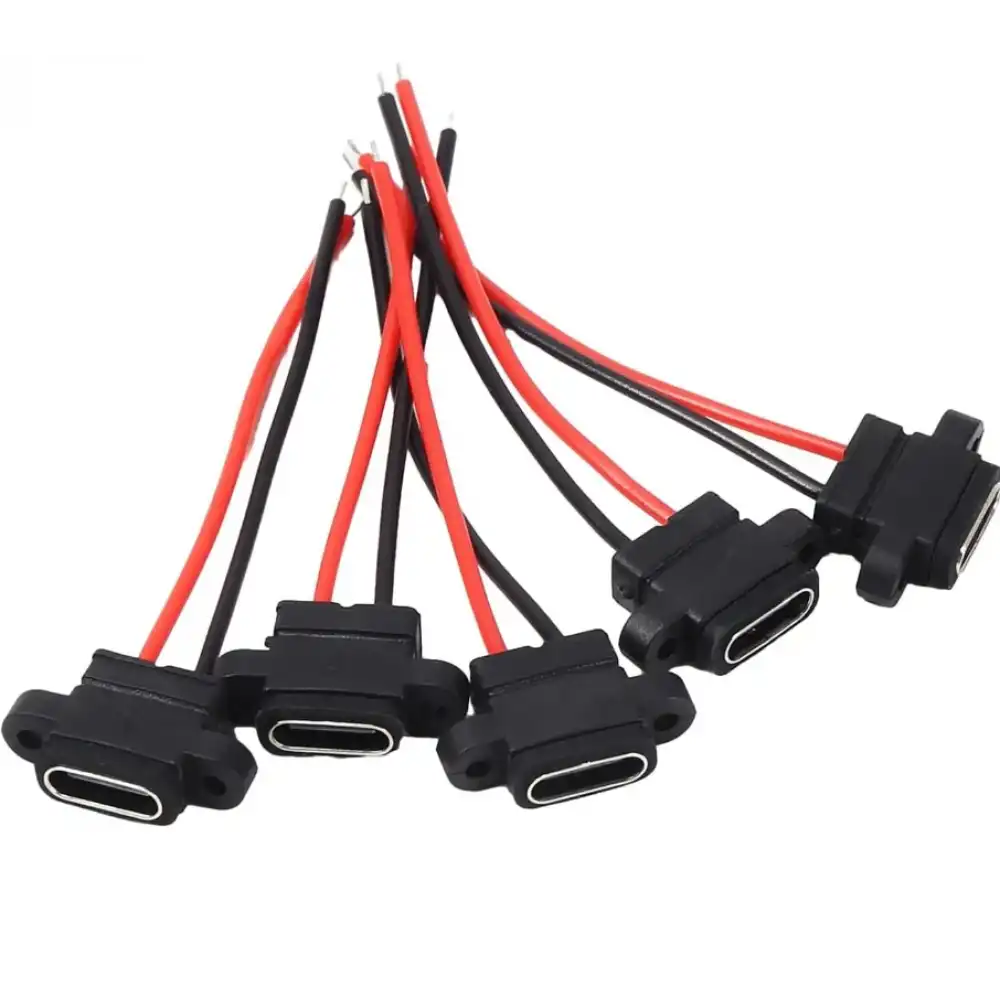 Panel Tipi Type-C Soket (Kablolu, Kauçuklu)