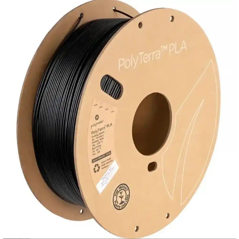 Polymaker PolyTerra Matte PLA Filament - Coal Black