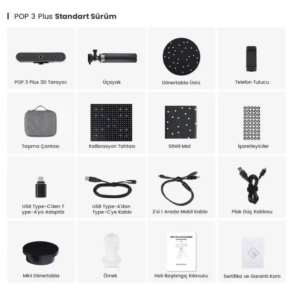 Revopoint POP 3 Plus Standart 3D Tarayıcı