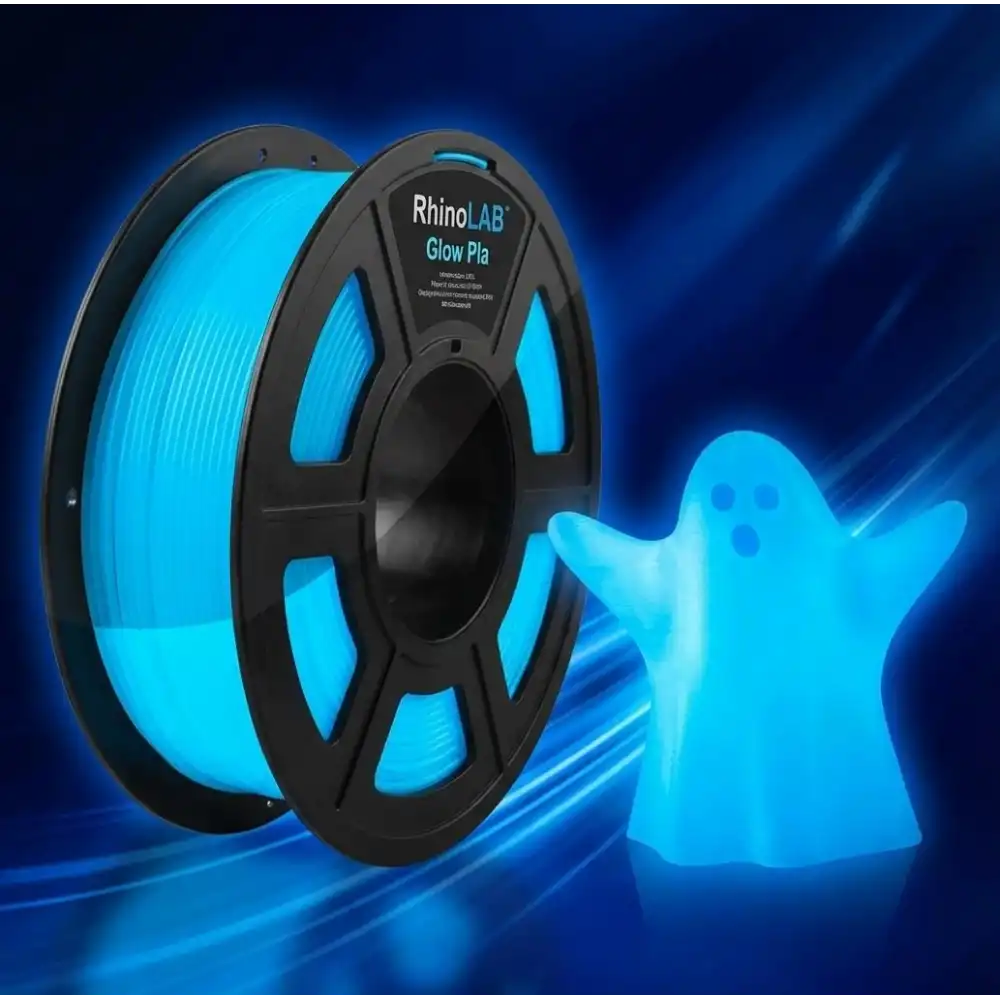RhinoLab Glow PLA Filament - Blue