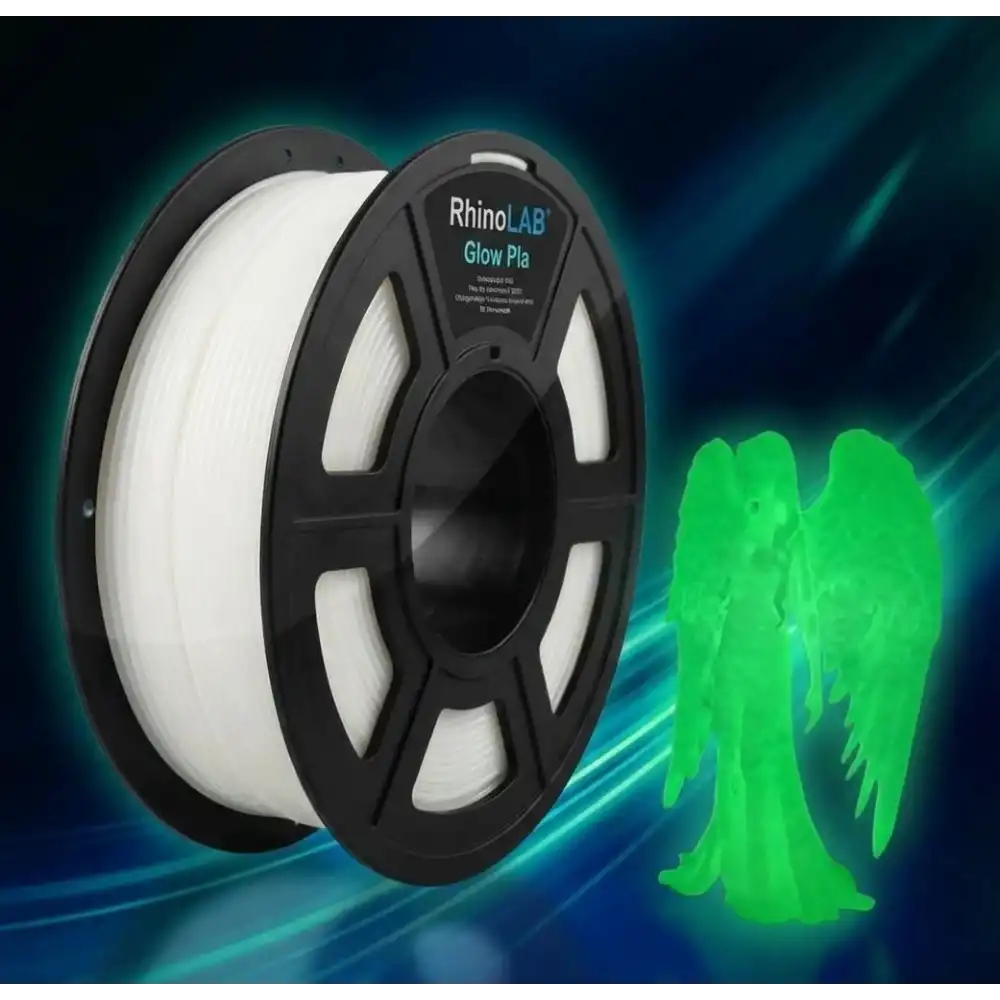 RhinoLab Glow PLA Filament - Green